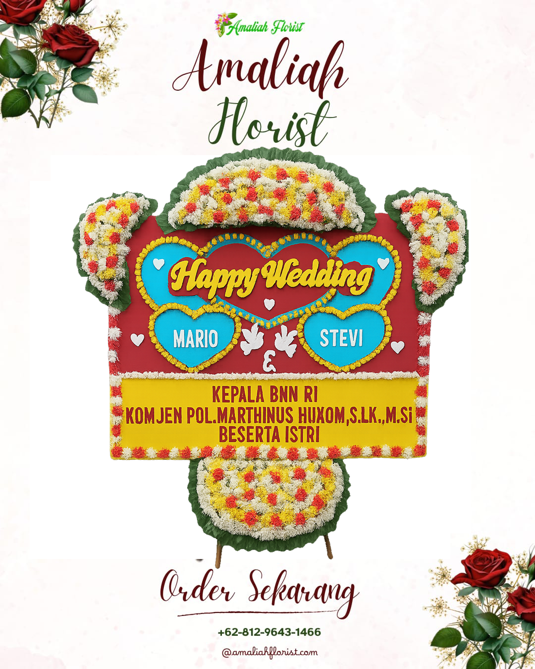 Papan Bunga Pernikahan Lemah Wungkuk